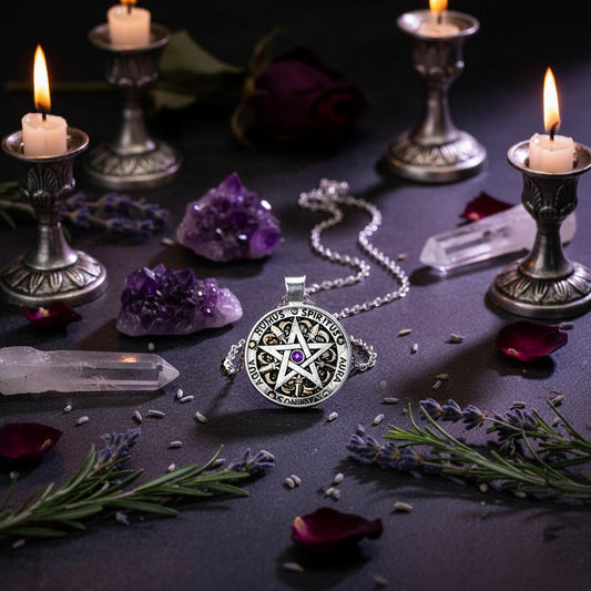 Star Gem Necklace with Metal Pendant Sweater Chain Sorceress Sanctuary