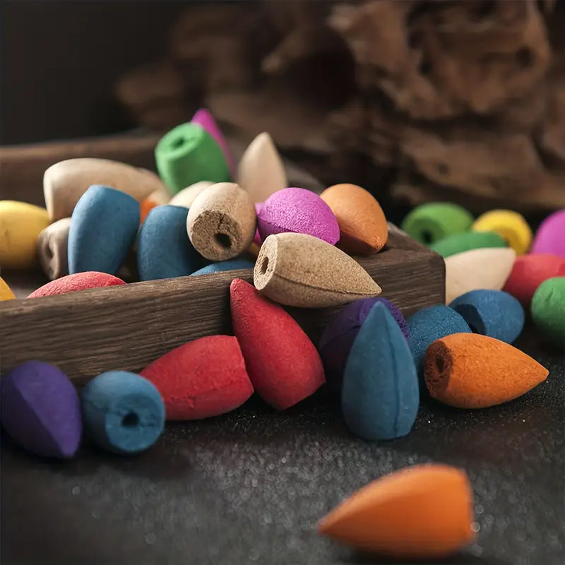 128pcs Aromatic Backflow Incense Cones for Meditation Sorceress Sanctuary