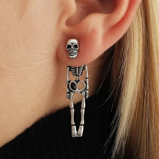 Vintage Skeleton Earrings for Halloween Couples Sorceress Sanctuary
