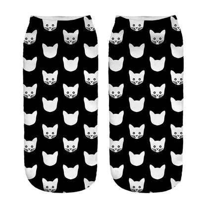 Black & White Cat Socks