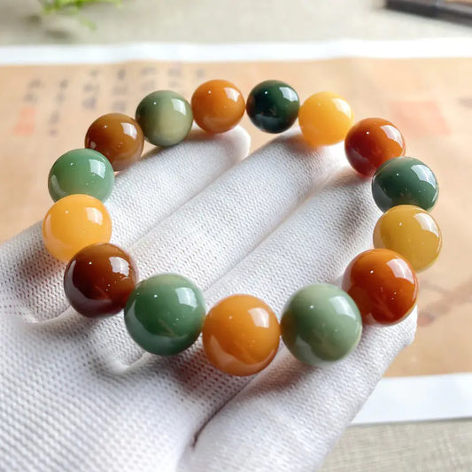 Natural White Jade Bodhi Bracelet