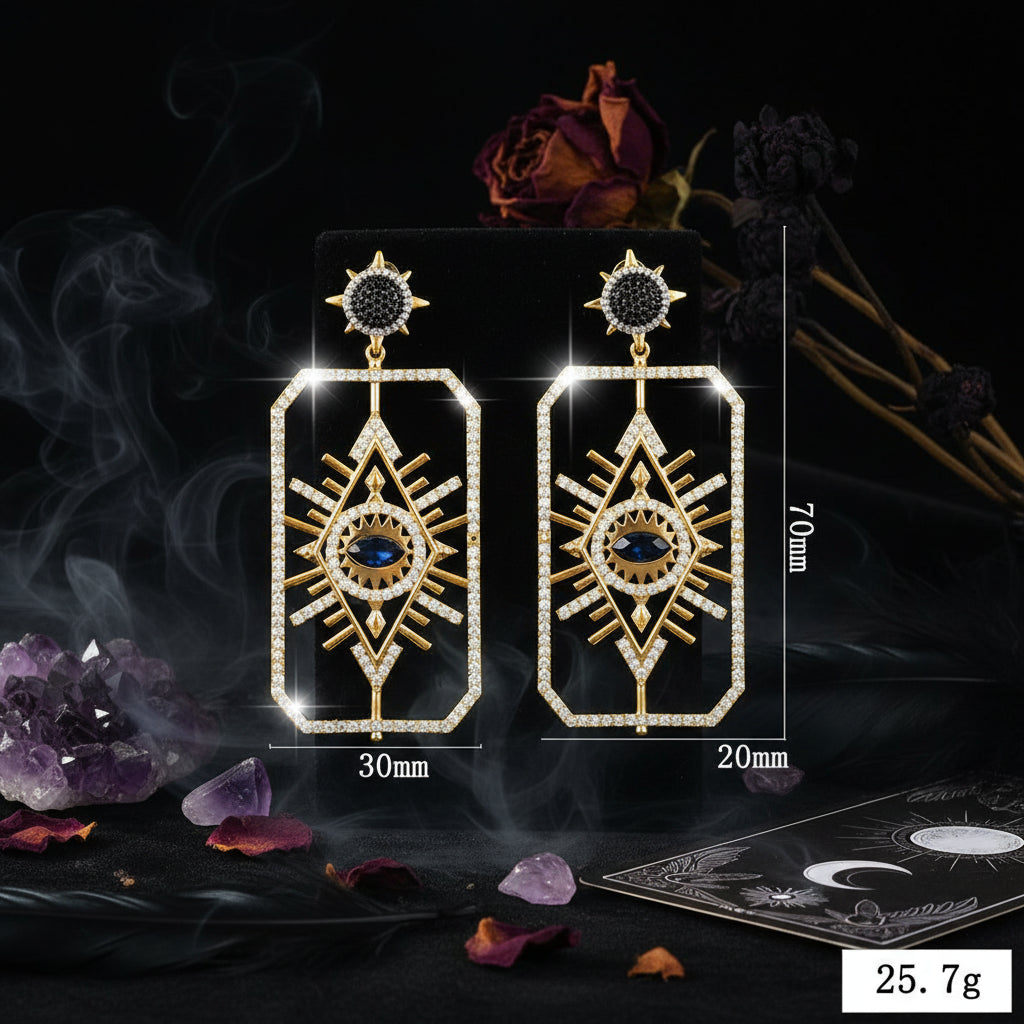 2019 Devil Eye Crystal Earrings - Tarot Series Sorceress Sanctuary