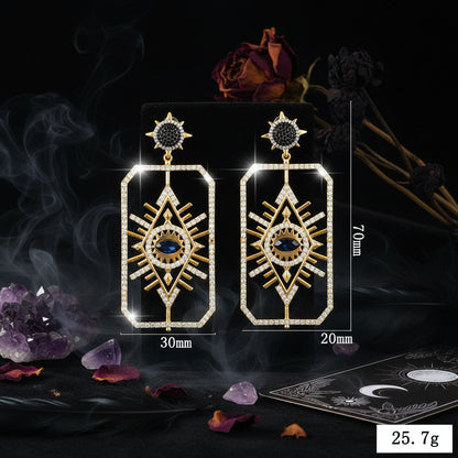 2019 Devil Eye Crystal Earrings - Tarot Series Sorceress Sanctuary