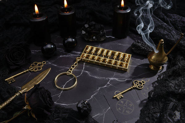 Abacus Keychain - Sorceress Sanctuary Gold