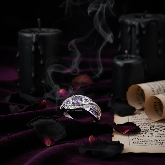 Amethyst Love Ring - Sorceress Sanctuary Purple / 6-Purple / 7-Purple / 8-Purple / 9-Purple / 10