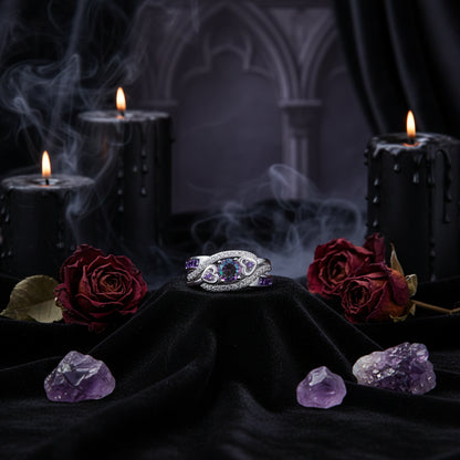 Amethyst Love Ring - Sorceress Sanctuary Purple / 6-Purple / 7-Purple / 8-Purple / 9-Purple / 10