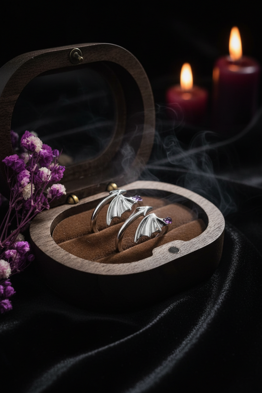 Angel & Demon Ring - Sorceress Sanctuary Angel Wings / Opening Adjustable-Demon Wings / Opening Adjustable