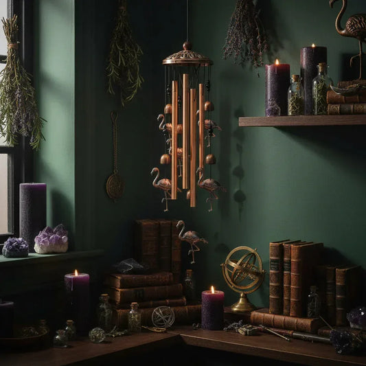 Animal Wind Chimes - Sorceress Sanctuary Black Turtle / 33 Inch-Flamingo Wind Chimes / 33 Inch-Magpie Wind Chimes / 33 Inch-Hummingbird Aeolian Bells / 33 Inch-Turtle Wind Chimes / 33 Inch