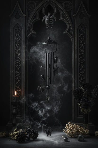 Animal Wind Chimes - Sorceress Sanctuary Black Turtle / 33 Inch-Flamingo Wind Chimes / 33 Inch-Magpie Wind Chimes / 33 Inch-Hummingbird Aeolian Bells / 33 Inch-Turtle Wind Chimes / 33 Inch
