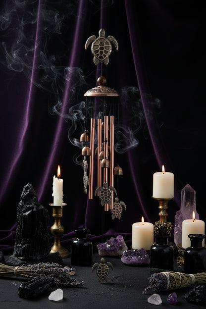 Animal Wind Chimes - Sorceress Sanctuary Black Turtle / 33 Inch-Flamingo Wind Chimes / 33 Inch-Magpie Wind Chimes / 33 Inch-Hummingbird Aeolian Bells / 33 Inch-Turtle Wind Chimes / 33 Inch