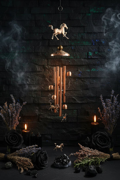 Animal Wind Chimes - Sorceress Sanctuary Black Turtle / 33 Inch-Flamingo Wind Chimes / 33 Inch-Magpie Wind Chimes / 33 Inch-Hummingbird Aeolian Bells / 33 Inch-Turtle Wind Chimes / 33 Inch
