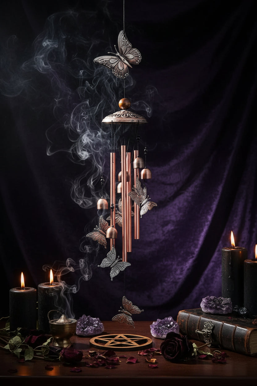 Animal Wind Chimes - Sorceress Sanctuary Black Turtle / 33 Inch-Flamingo Wind Chimes / 33 Inch-Magpie Wind Chimes / 33 Inch-Hummingbird Aeolian Bells / 33 Inch-Turtle Wind Chimes / 33 Inch