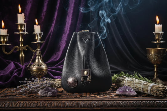 Antique Leather Bag - Sorceress Sanctuary Wine Red-Brown-Black