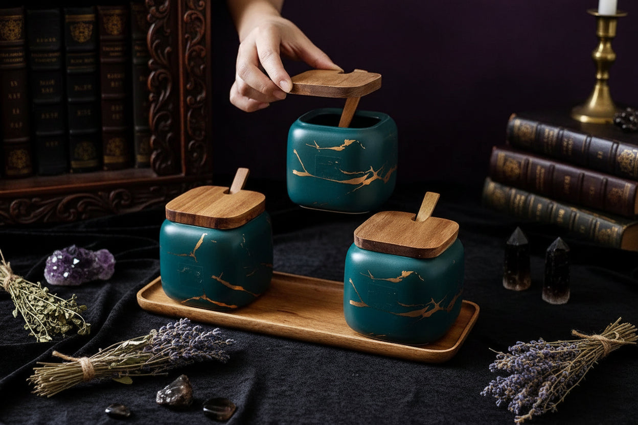 Apothecary Jars - Sorceress Sanctuary Black / Suit-Black / Single-White / Single-Green / Suit-Green / Single