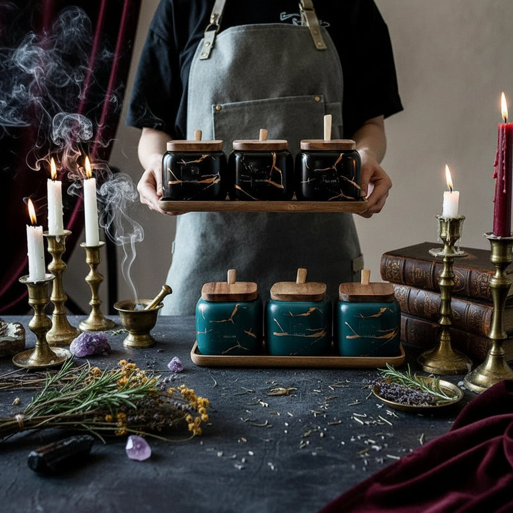 Apothecary Jars - Sorceress Sanctuary Black / Suit-Black / Single-White / Single-Green / Suit-Green / Single