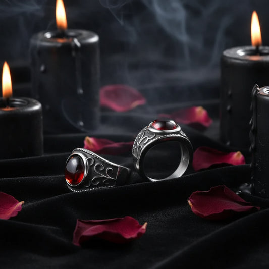 Arcane Garnet Ruby Ring - Sorceress Sanctuary 7-8-9-10-11