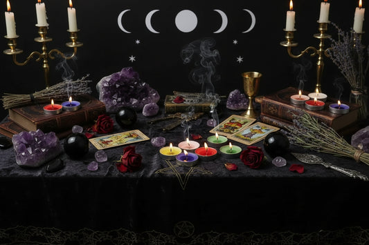 Aura Tealight Candle Set - Sorceress Sanctuary Pink-Green-Blue-White-Red