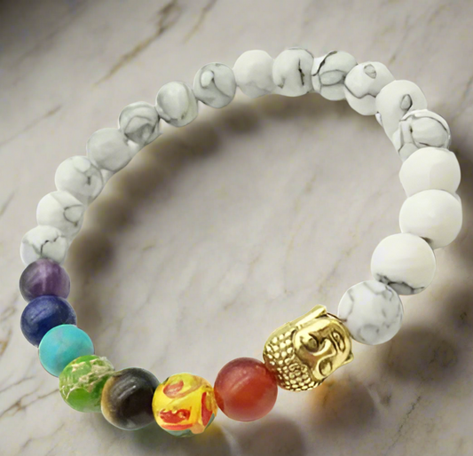 Chakra Buddha Bead Bracelet
