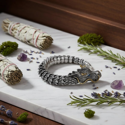 2023 Vintage Handmade Dragon Head Bracelet for Men Sorceress Sanctuary