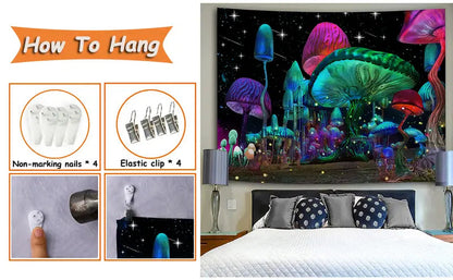 Mushroom Wall Tapestry Sorceress Sanctuary