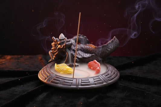 Balance Incense Burner - Sorceress Sanctuary Qinglong White Tiger-Fish dragon