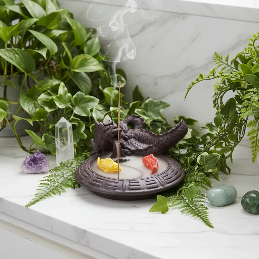 Balance Incense Burner - Sorceress Sanctuary Qinglong White Tiger-Fish dragon