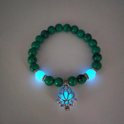 Glowing Turquoise Bead Energy Bracelet Sorceress Sanctuary