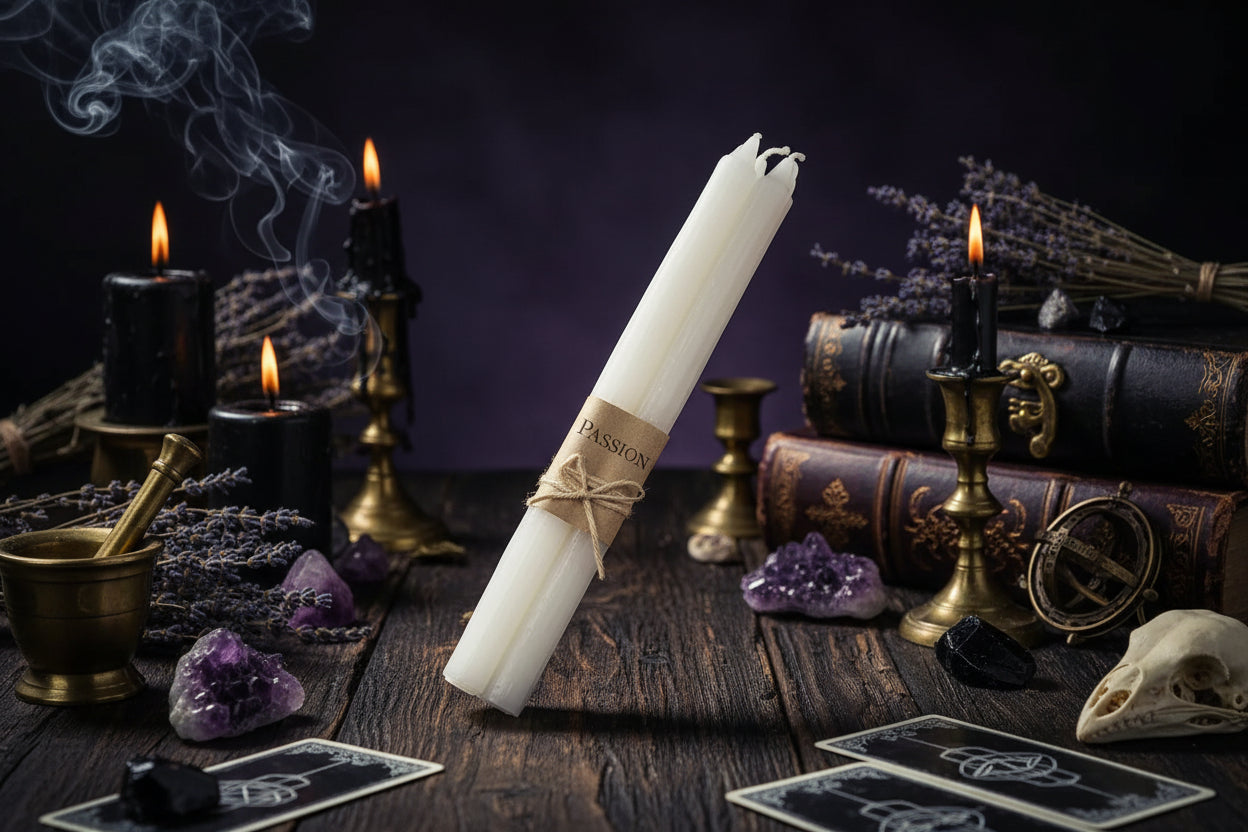Beeswax Candles - Sorceress Sanctuary Pink-White
