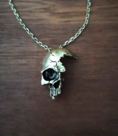 Half Face Skull Necklace