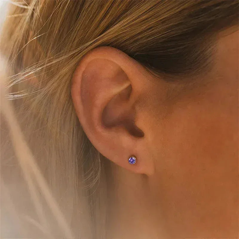 Birthstone Earrings - Sorceress Sanctuary Rose Gold / March-Gold / January-Rose Gold / January-Steel / January-Gold / June