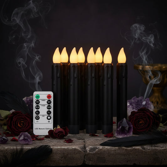 Black Long Candles - Sorceress Sanctuary Yellow / 12pcs