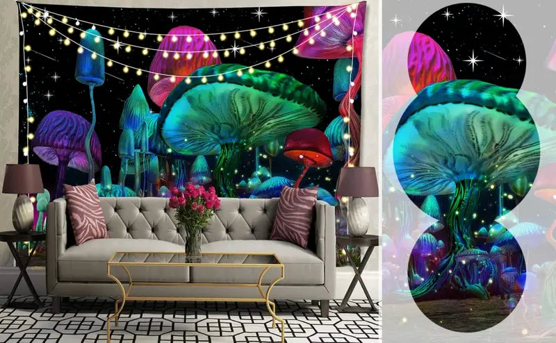 Mushroom Wall Tapestry Sorceress Sanctuary