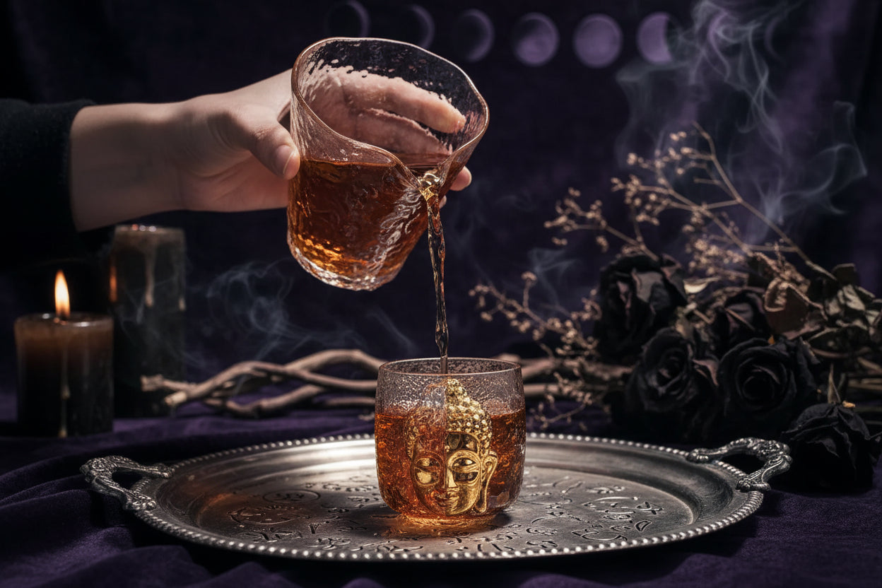 Buddha Devil Goblet - Sorceress Sanctuary Transparent-Frosted-Golden