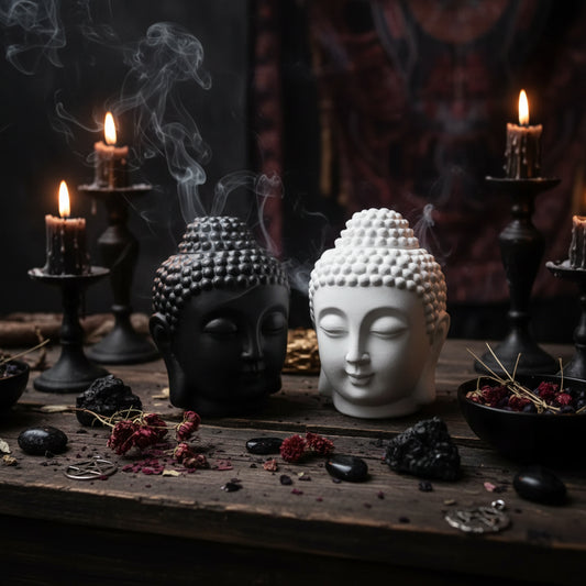 Buddha Head Incense - Sorceress Sanctuary black-white