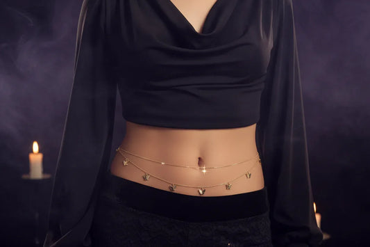 Butterfly Waist Chain - Sorceress Sanctuary Gold-White