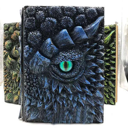 Decorative book with a dragon design on the cover