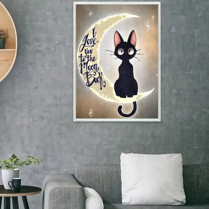 5D Crystal Moon Cat | DIY Gemstone Kit
