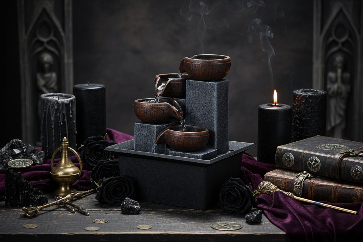 Calming Water Fountain - Sorceress Sanctuary USB (Universal)-European-(UK or Hong Kong)-US Gauge (for US)-Australian