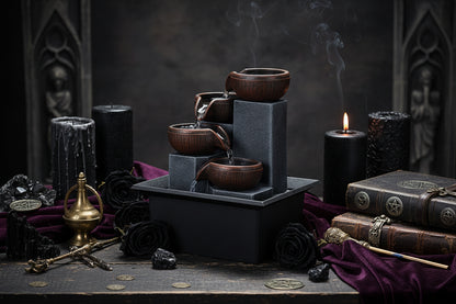 Calming Water Fountain - Sorceress Sanctuary USB (Universal)-European-(UK or Hong Kong)-US Gauge (for US)-Australian