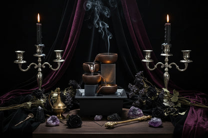 Calming Water Fountain - Sorceress Sanctuary USB (Universal)-European-(UK or Hong Kong)-US Gauge (for US)-Australian