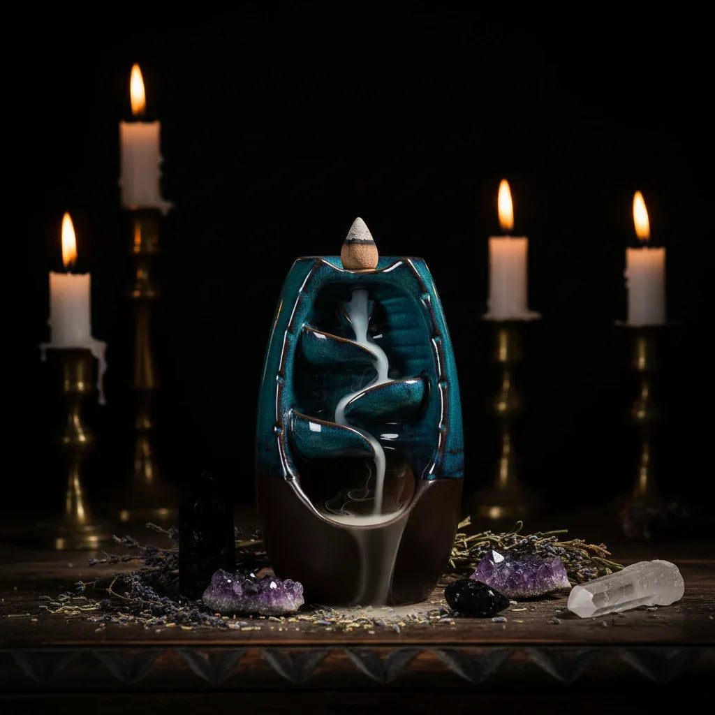 Cascading Incense Holder - Sorceress Sanctuary Blue / S-8*13cm-Blue / M-10.5*20cm-Yellow / M-10.5*20cm-Yellow / S-8*13cm
