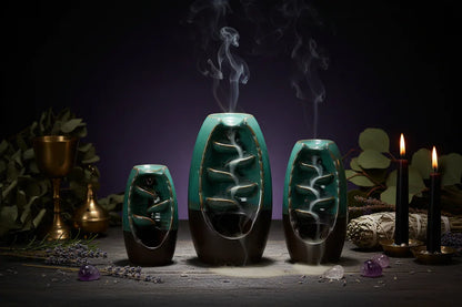 Cascading Incense Holder - Sorceress Sanctuary Blue / S-8*13cm-Blue / M-10.5*20cm-Yellow / M-10.5*20cm-Yellow / S-8*13cm