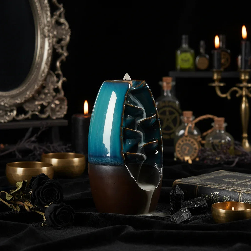 Cascading Incense Holder - Sorceress Sanctuary Blue / S-8*13cm-Blue / M-10.5*20cm-Yellow / M-10.5*20cm-Yellow / S-8*13cm