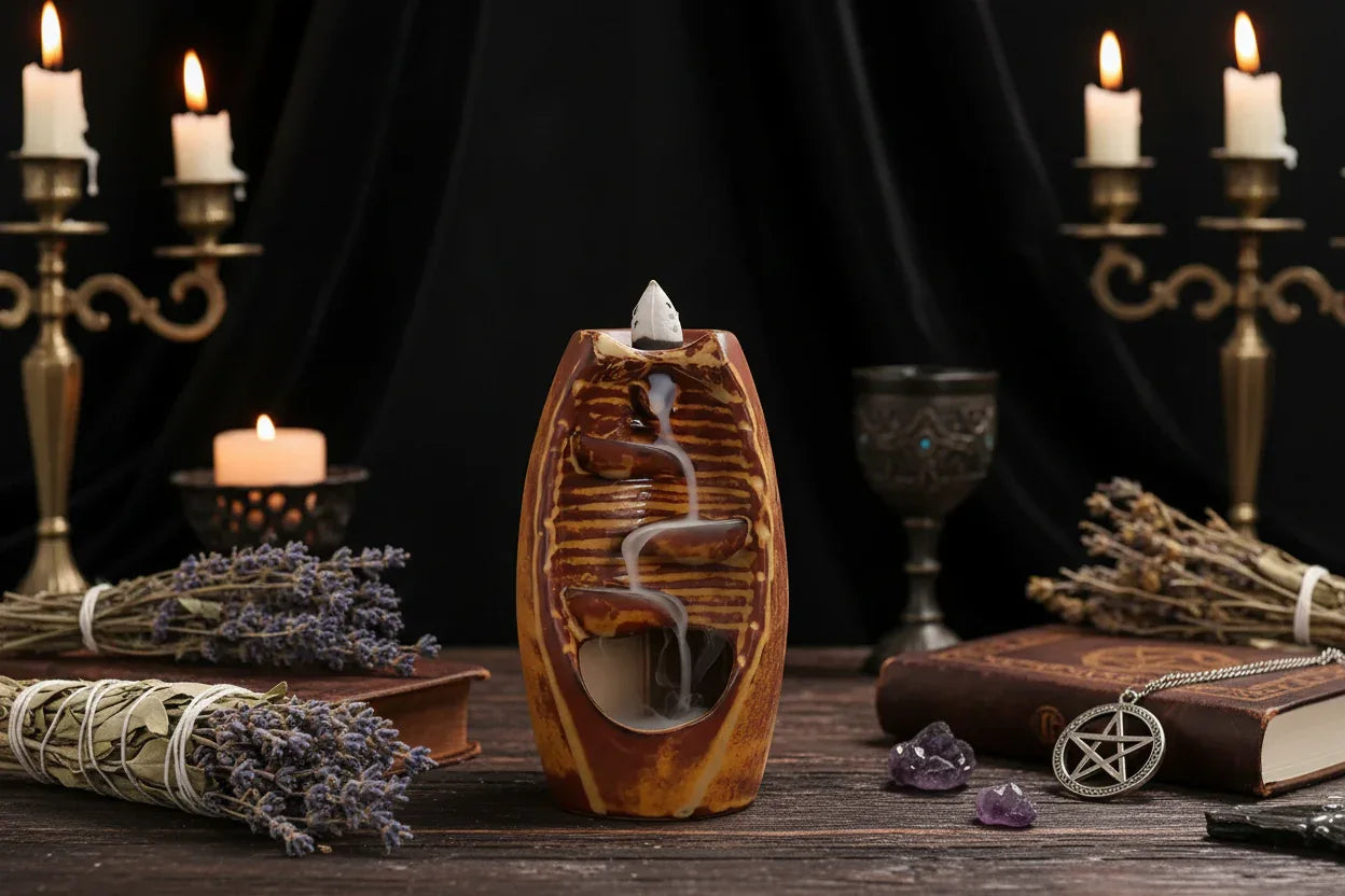 Cascading Incense Holder - Sorceress Sanctuary Blue / S-8*13cm-Blue / M-10.5*20cm-Yellow / M-10.5*20cm-Yellow / S-8*13cm