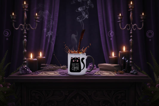 Cat Heat Mug - Sorceress Sanctuary Unicorn cat