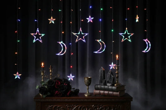 Celestial Curtain Lights - Sorceress Sanctuary Colorful-Warm White