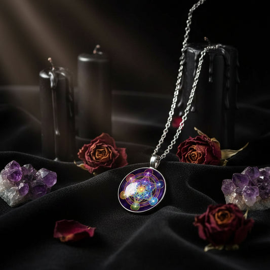 Mandala Sacred Geometry Gemstone Necklace for Women Sorceress Sanctuary