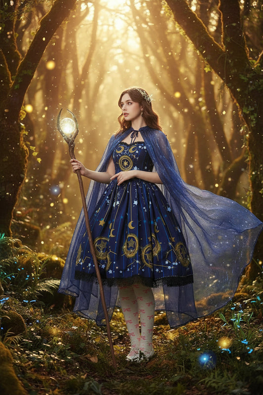 Celestial Moonfall Skirt - Sorceress Sanctuary S-M-L-XL-XXL