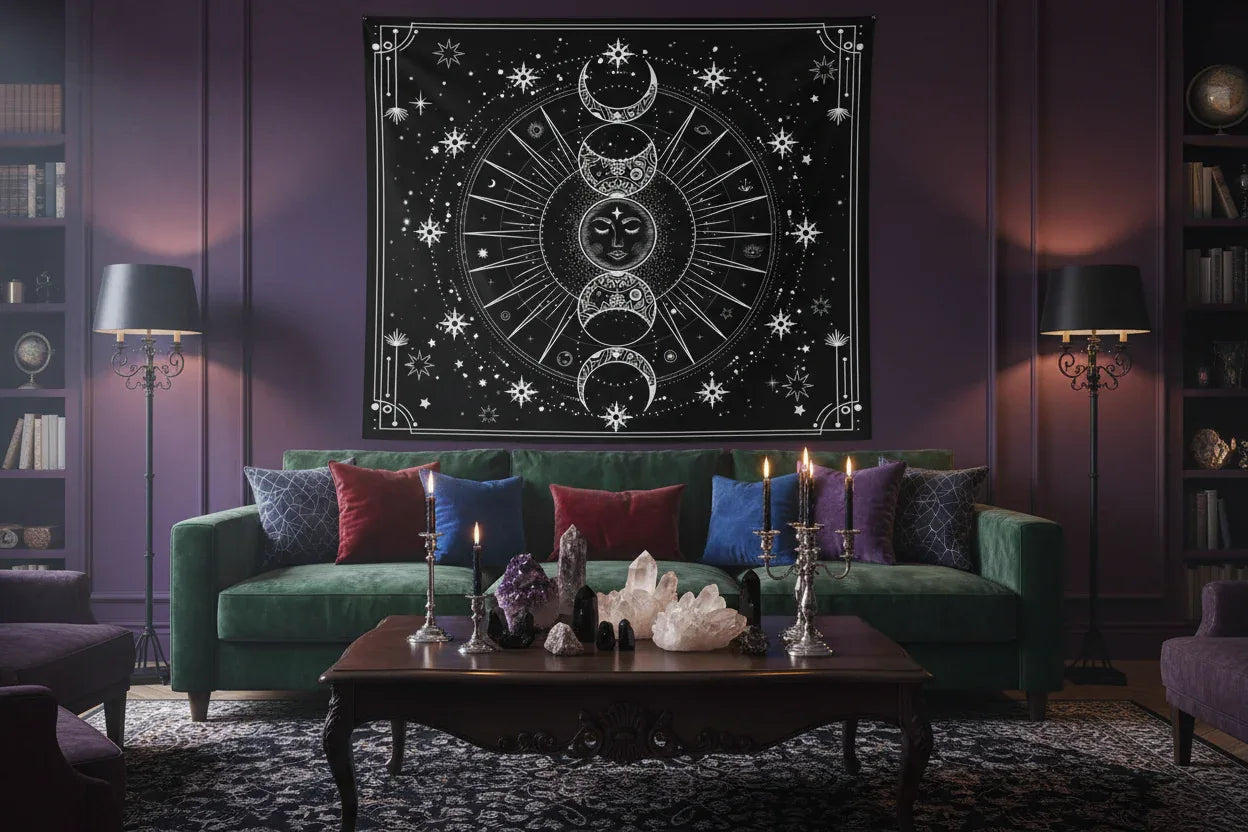 Celestial Tapestry - Sorceress Sanctuary 29.5ʺL X 39.4ʺW-51.2ʺL X 59.1ʺW-59.1ʺL X 59.1ʺW-70.9ʺL X 92.5ʺW