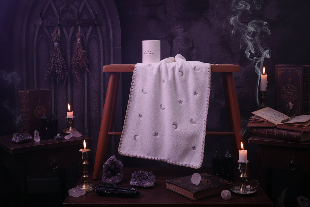 Celestial Towls - Sorceress Sanctuary Gray Star / 34*76cm-Gray Star / 70*140cm-Pink Star / 70*140cm-White Star / 70*140cm-White Star / 34*76cm